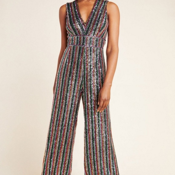 Saylor X Free People Winnipeg Sequined Jumpsuit - Picture 1 of 4